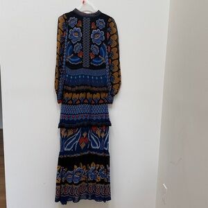 Farm Rio Long Sleeve Maxi Dress